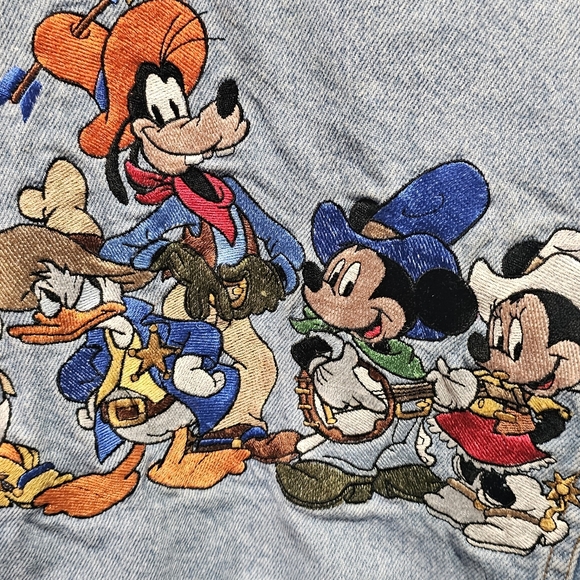 Vintage Too Cute Disney Jean Jacket Western Theme - Picture 2 of 12
